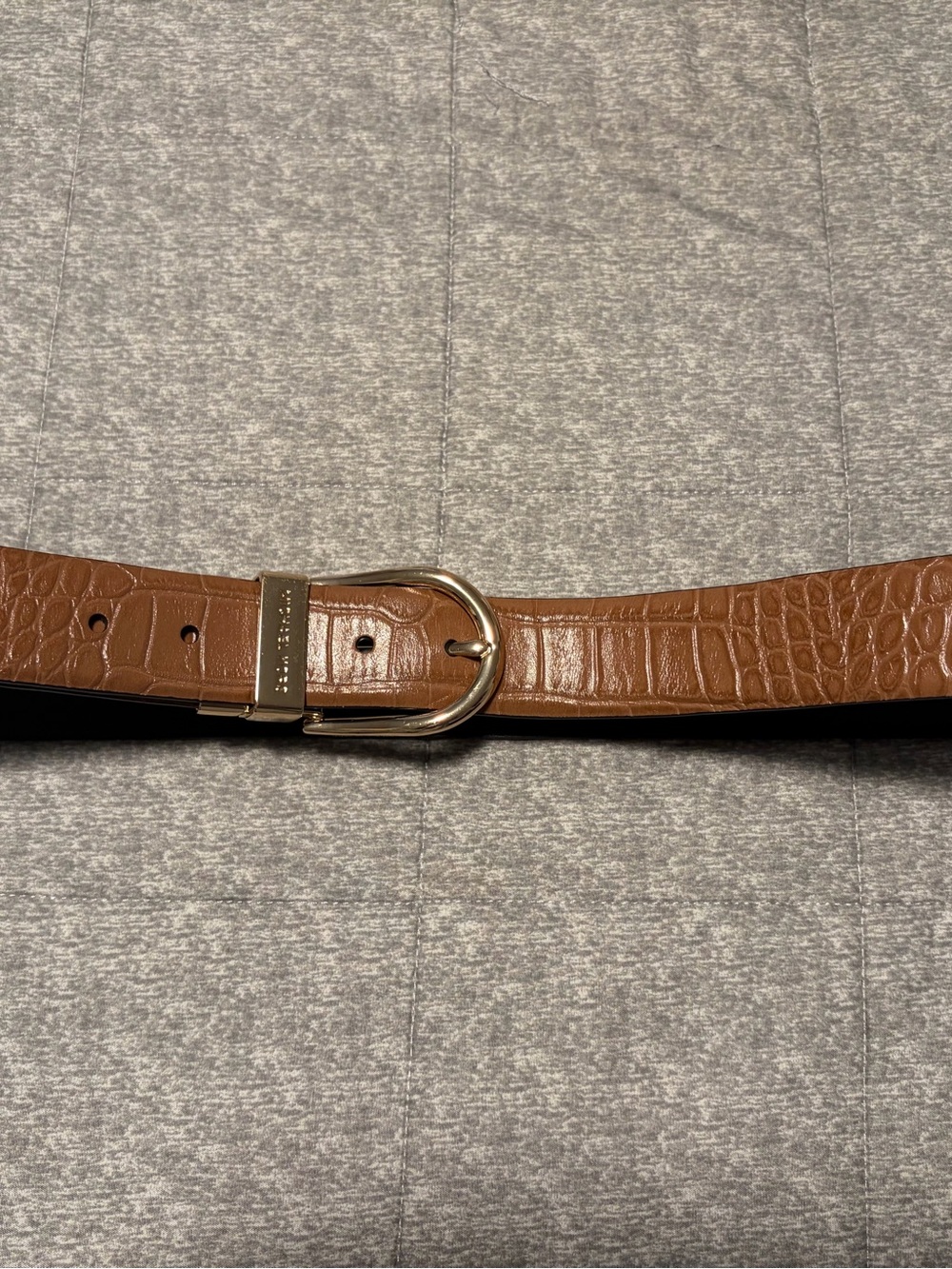 Michael Kors Reversible Leather Belt with Gold Buckle
